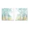 Stupell Industries Birch Tree Forest Tranquil Green Gold Watercolor,12" x 12"